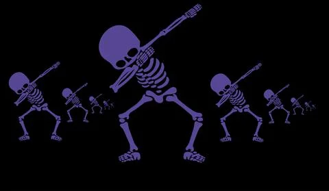 Skeletons dab Stock Illustration