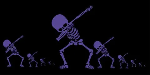 Skeletons dab Stock Illustration