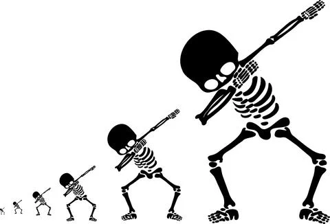 Skeletons dab Stock Illustration