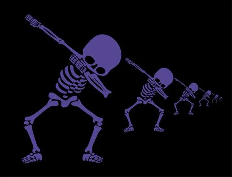 Skeletons dab Stock Illustration