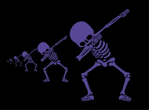 Skeletons dab Stock Illustration