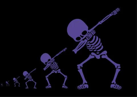 Skeletons dab Stock-Illustration