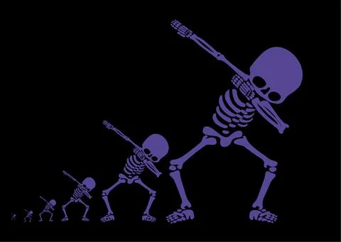 Skeletons dab Stock Illustration