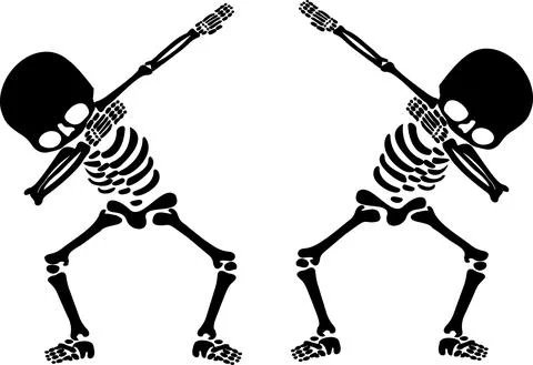 Skeletons dab 스톡 일러스트