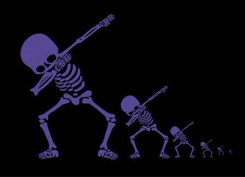 Skeletons dab Stock Illustration