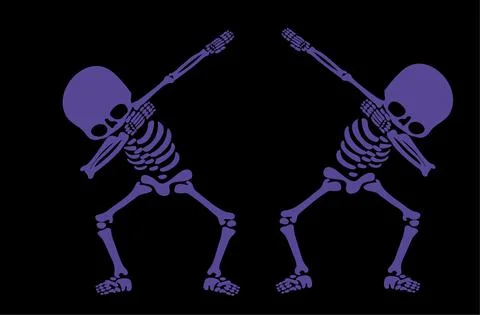 Skeletons dab Stock Illustration