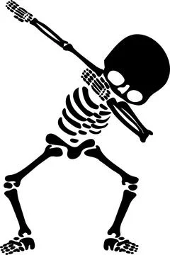 Skeletons dab Stock Illustration