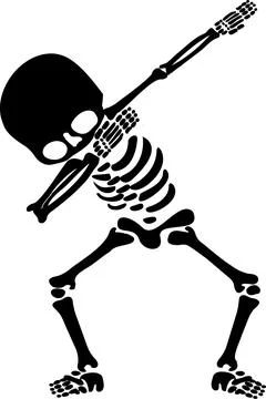 Skeletons dab Stock Illustration