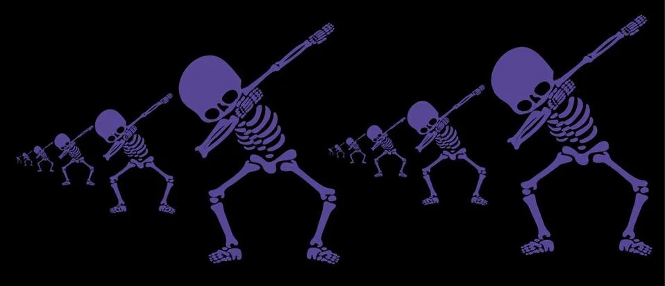 Skeletons dab Stock Illustration