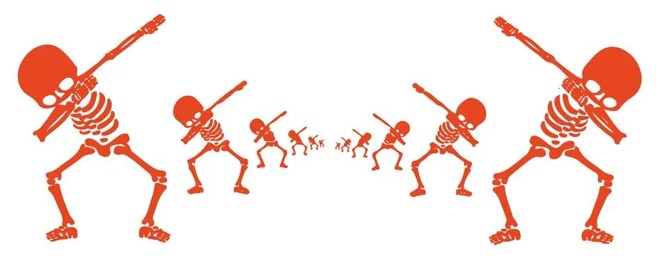 Skeletons dab Stock Illustration