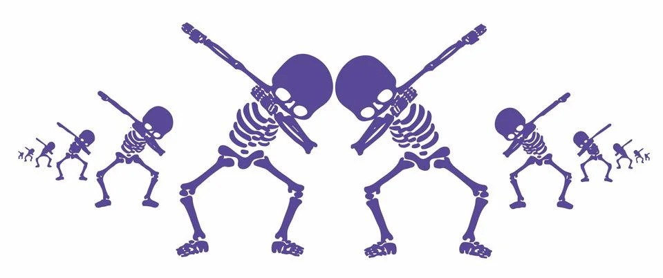 Skeletons dab Illustrazione stock