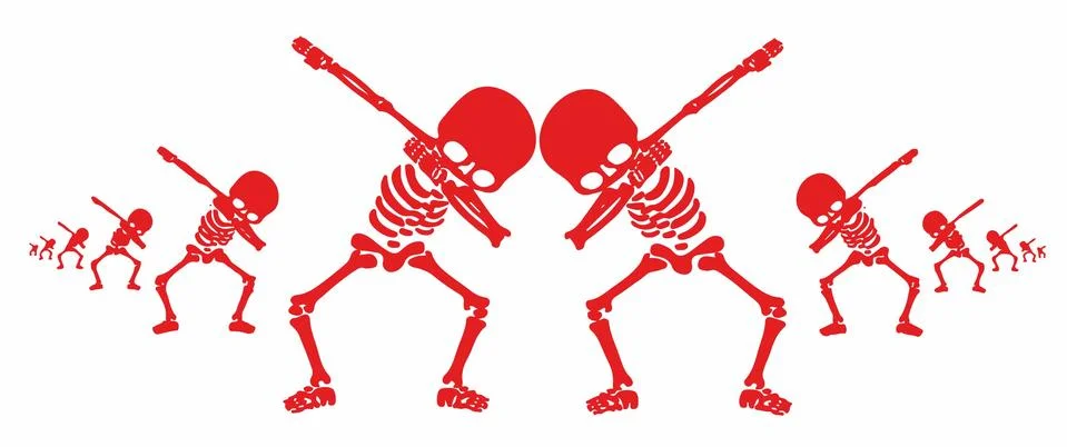 Skeletons dab Stock Illustration