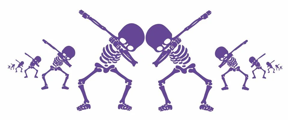 Skeletons dab Stock Illustration