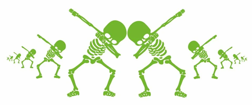 Skeletons dab 스톡 일러스트