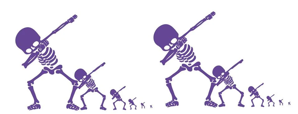 Skeletons dab Stock Illustration