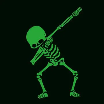 Skeletons dab Stock Illustration