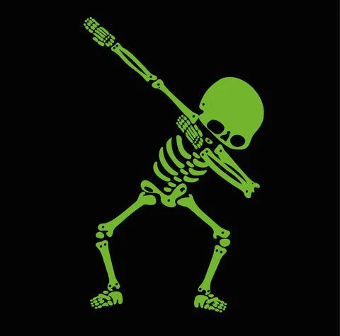 Skeletons dab Illustrazione stock