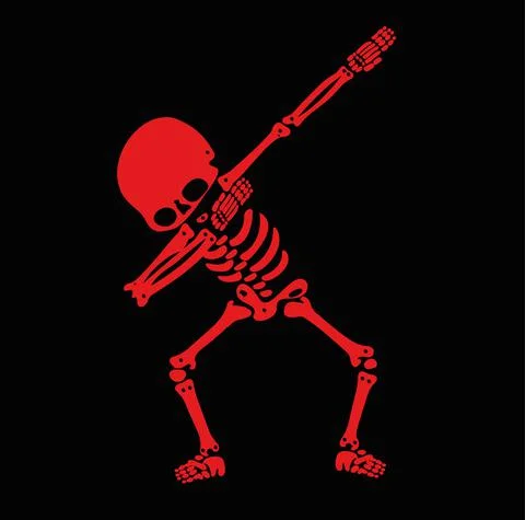 Skeletons dab Stock Illustration