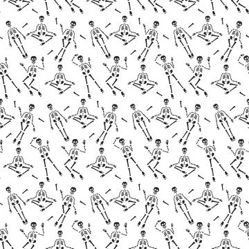 Skeletons dance Illustrazione stock