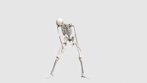 Skeletons Dancing – 3d render with alpha channel. Stock Footage 167537686
