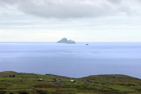 Skellig rock view Stock Photos