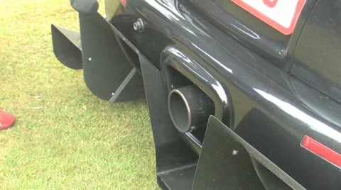 Skelta exhaust flames Stock Footage 8649203