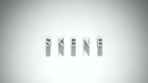 Skene 3D title animation with shadows on a white background Stock Footage 297797349