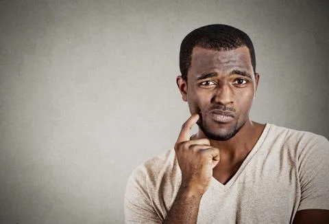 Skeptical man Stock Photos