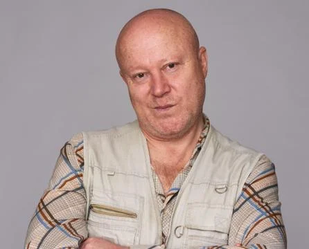 Skeptical senior man isolated Stock Photos