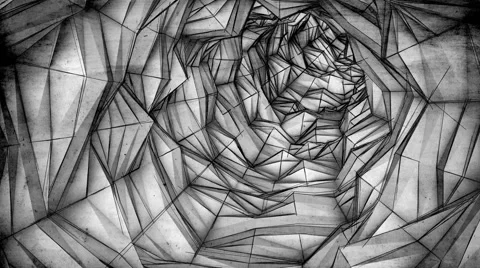 Sketch 001 G Float Basic BW 1080p Stock Footage 45623527