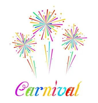 Sketch abstract colorful exploding firework for carnival party Stock Illustration