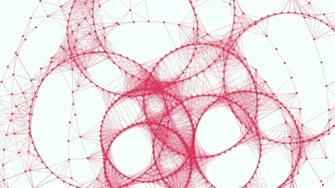 Sketch abstract red circles in empty space 스톡 동영상 202045835