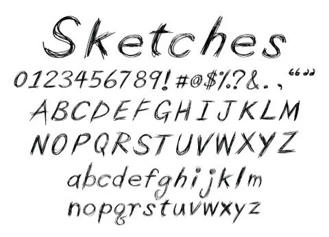 Sketch alphabet 스톡 일러스트