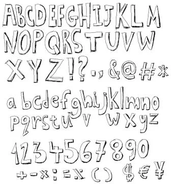 Sketch alphabet Stock Illustration