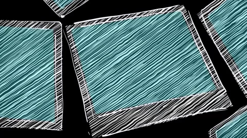 Sketch animation with photo frames on a black background. Stock Footage 313691678