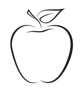 Sketch of apple Stock Illustration