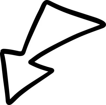Sketch arrow simple vector illustration Stock Illustration