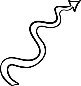 Sketch arrow simple vector illustration Stock Illustration