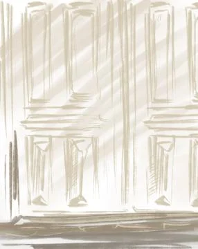 Sketch background with the image of the texture of the door Stock Illustration