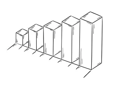 Sketch of the bar chart Stock Illustration