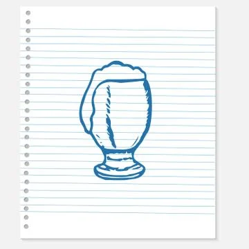 Sketch of a beer Stock Illustration