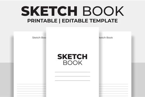 Sketch Book KDP Interior Stock-Illustration