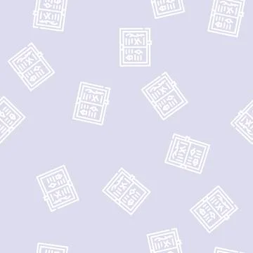 Sketch book line vector seamless pattern black Illustrazione stock