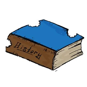 Sketch book worm bitten Stock Illustration