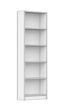 Sketch of bookcase. Stock Illustration