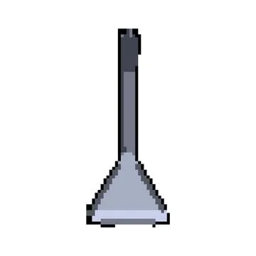 Sketch brick chisel pixel art vector illustration Stock Illustration