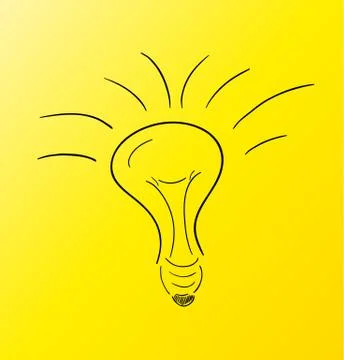 Sketch of the bulb Stock Illustration