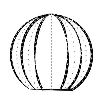 Sketch of a cactus Stock Illustration