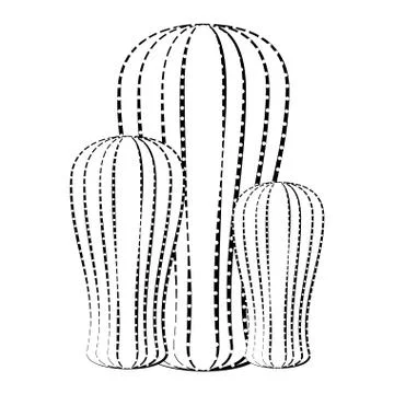 Sketch of a cactus Stock Illustration
