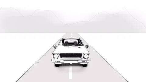 Sketch of a car moving forward Видео 283966969